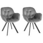Elli A.chair 2Pk Grey Velvet