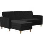 Cl Liberty Sectional Futon Black 2Bx