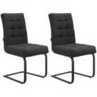 Terza D.chair 2Pk Black Fabric