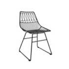 Cl Astrid Wire Metal Dining Chair Black