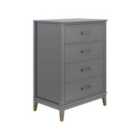 Cl Westerleigh 4 Drawer Dresser Graphite Grey