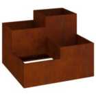 vidaXL Garden Planter Rusty 80 X 80 X 60cm Weathering Steel