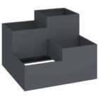 vidaXL Garden Planter Anthracite 100 X 100 X 60cm Steel