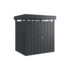 Hormann Juno Modern Flat Roof Garden Building In Anthracite - Jfd4 Double Door- 7' X 5.5'