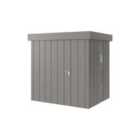 Hormann Juno Modern Flat Roof Garden Building In Grey - Jfd4 Single Door - 7' X 5.5'
