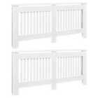 vidaXL Radiator Covers 2 pcs White MDF 172 cm