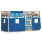 vidaXL Bunk Bed Without Mattress Blue 80X200 cm Solid Wood Pine