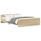 vidaXL Bed Frame Without Mattress Sonoma Oak 140X190 cm
