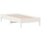 vidaXL Bed Frame Without Mattress White 90X190 cm Single Solid Wood Pine