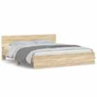 vidaXL Bed Frame Without Mattress Sonoma Oak 180X200 cm Super King