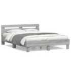 vidaXL Bed Frame Without Mattress Grey Sonoma 150X200 cm King Size