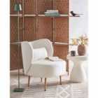 Beliani Armchair OTSBY II with Cushion Boucle Off-White