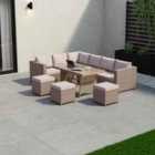 Garden Vida Belgrave 9 Seater Rattan Set, Natural