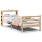 vidaXL Bed Frame With Headboard Without Mattress 90X200 cm