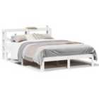 vidaXL Bed Frame With Headboard Without Mattress White 120X200 cm