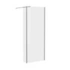 Heizmann 760x1950mm Wetroom Shower Screen & 300x1950mm Return Panel Chrome