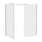 Heizmann 760x1950mm & 760x1950mm Wetroom Shower Screen Chrome