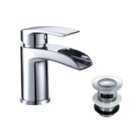 Nes Home Waterfall Chrome Basin Mono Mixer Tap with Waste