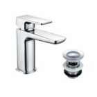 Nes Home Astra Chrome Modern Basin Mono Mixer Single Lever Tap with Waste