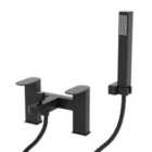 Nes Home Kento Matte Black Square Bath Shower Mixer Tap with Handheld