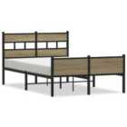 vidaXL Bed Frame Without Mattress Sonoma Oak 120X200 cm Engineered Wood