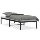 vidaXL Metal Bed Frame Without Mattress Black 75X190cm