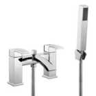 Nes Home Nexa Waterfall Chrome Bath Filler Shower Mixer Tap with Shower Kit