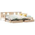vidaXL Daybed With Trundle And Drawers Without Mattress 90X190 cm Single
