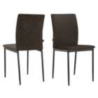 Dining Chair In Velvet Mink 2 Pack