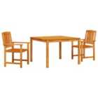 vidaXL Garden Dining Set 3 pcs Brown Solid Acacia Wood