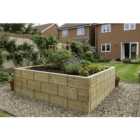 Wickes Decorative Grooved Treated Timberwall Sleeper - 45 x 145mm x 1.2m
