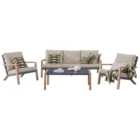 Norfolk Leisure Melford 3 Seater Sofa Set - Cappuccino Cushion