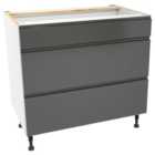 Wickes Madison Dark Grey Drawer Unit - 900mm