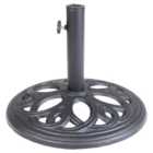 Charles Bentley Cast Iron Round Umbrella Base - Black
