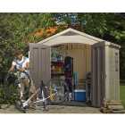 Keter Factor Brown Double Door Outdoor Apex Garden Storage Shed - 8 x 6ft