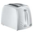Russell Hobbs 21640 Textures 2 Slice Wide Slot Plastic Toaster - White