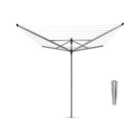Brabantia Lift-O-Matic 50m 4-Arm Rotary Airer with Ground Spike