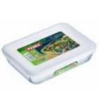 Pyrex Glass Dish with Plastic Lid - 0.8L