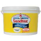 Sandtex Microseal Fine Textured Weatherproof Masonry 15 Year Exterior Wall Paint - Pure Brilliant White - 10L