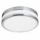 Eglo Palermo LED Chrome & White Glass Bathroom Round Ceiling Light - 11W