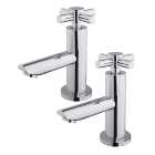 Wickes Trivor Chrome Basin Taps