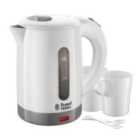 Russell Hobbs 23840 0.85L Plastic Travel Kettle with Cups & Spoons - White