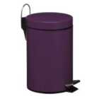 Premier Housewares 3L Pedal Bin - Purple