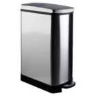 Premier Housewares 35L Rectangle Pedal Bin - Mirrored