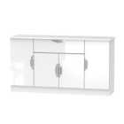 Ready Assembled Indices 4-Drawer, 1-Door TV Unit - White