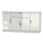 Ready Assembled Indices 1-Drawer, 4-Door TV Unit - Beige