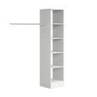 Spacepro Wardrobe Storage Kit Tower Unit - White