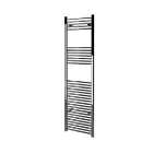 Kudox Chrome Straight Single Panel Vertical Towel Radiator - 1800 x 500mm