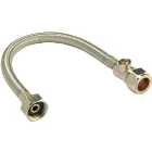 Primaflow Chrome Flexible Compression Tap Connector With Isolating Valve - 22 x 19 x 500mm