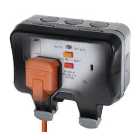 BG 13A Twin Exterior Switched RCD Socket - Grey